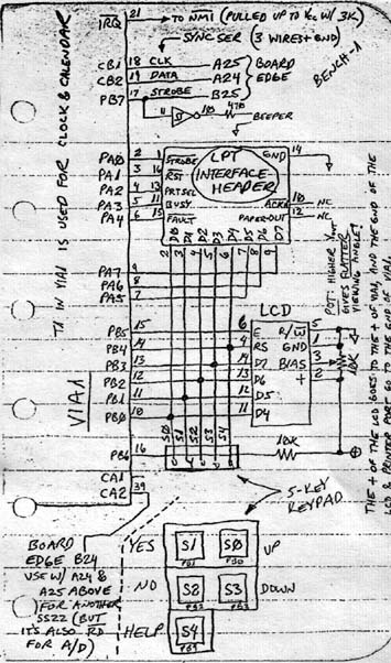 LCD, LPT, Keys, Beeper