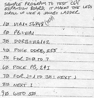 Short C64 Test Program