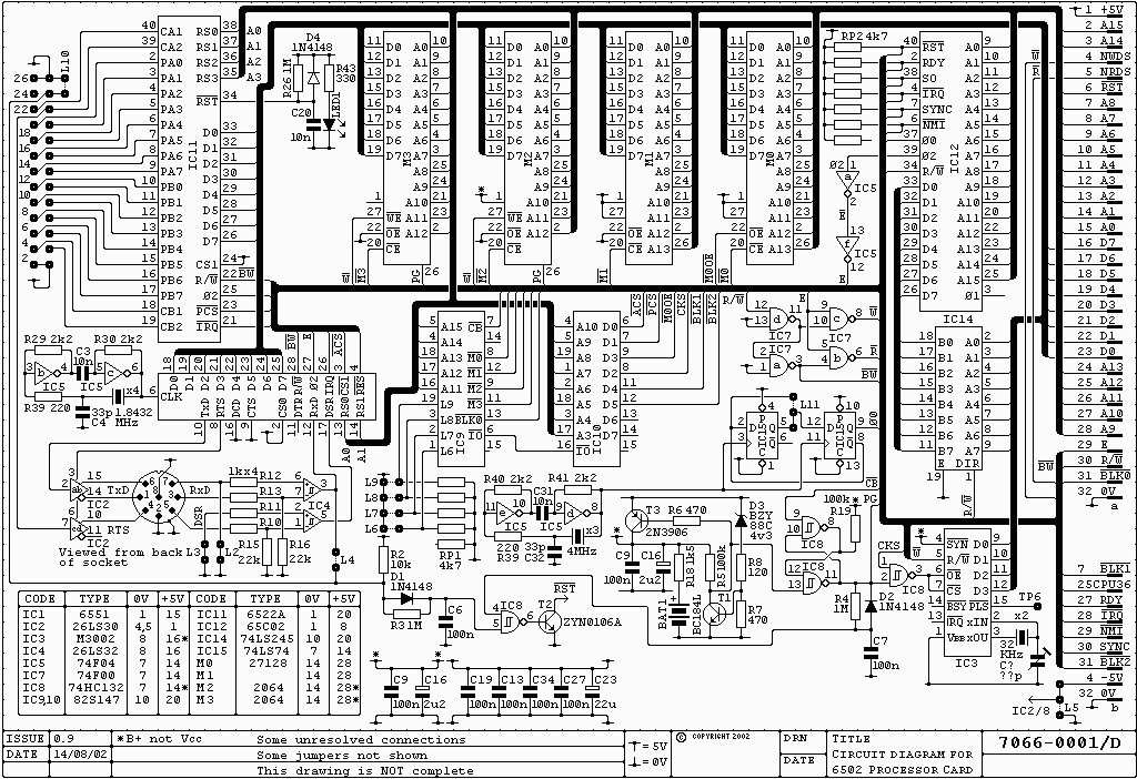CPU card circuit diagram