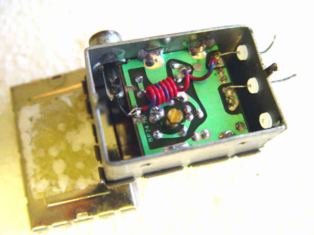 Coil soldered in place