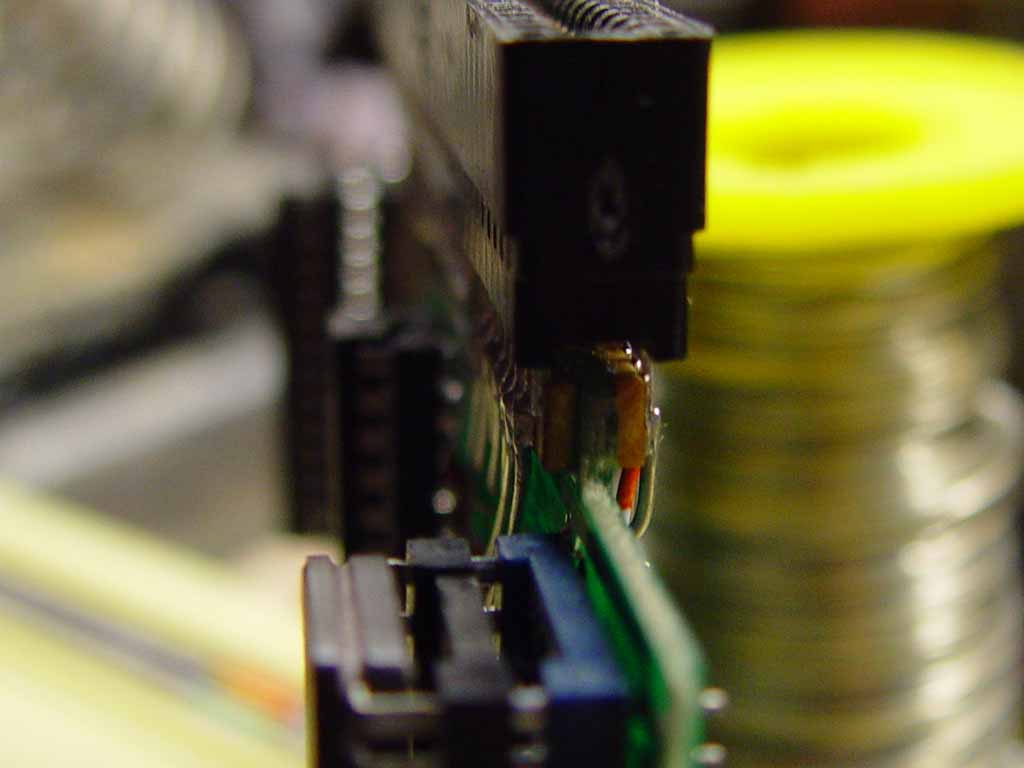 Strips glued either
 side of board