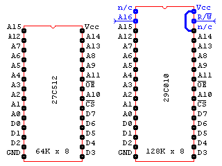 27C512 & 29C010 fifferences